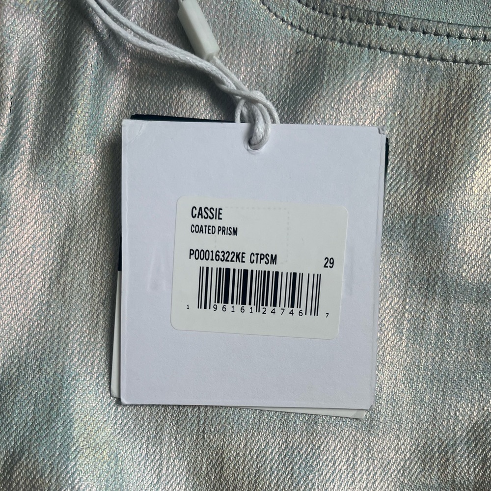 NWT Pistola High Rise Straight Cassie Coated Prism Jeans | Size 29 - Picture 12 of 15